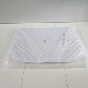 Dover Saddlery Riders Quilted Cotton Saddle Pad White All Purpose AP 0001997 NEW